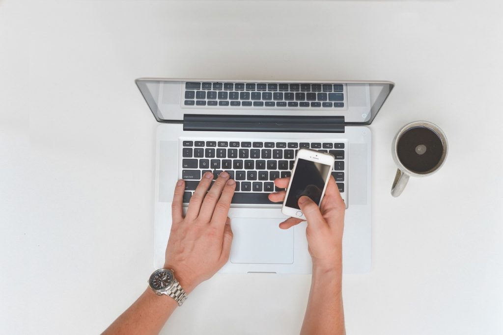 desk, computer, laptop